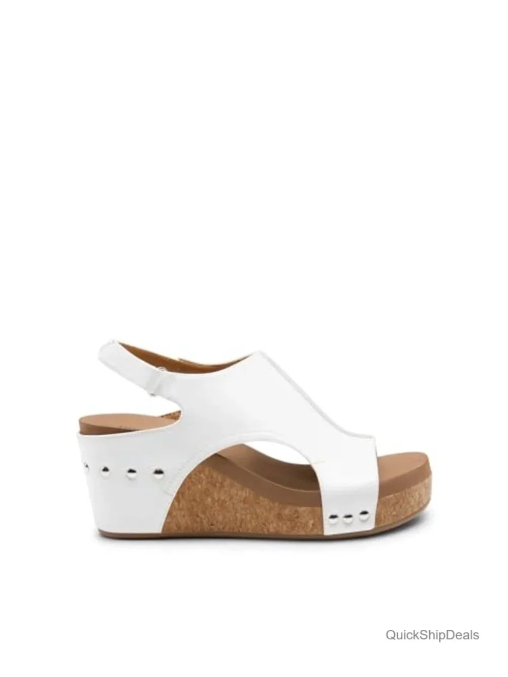 Comfortable Wedge Sandals, Peep-Toe Platform Synthetic Leather with Cushioned